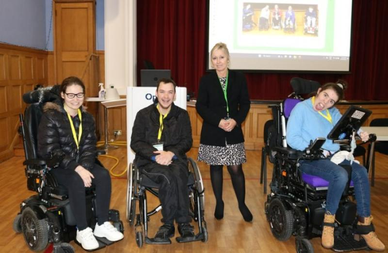 Treloar's former students pose for a group photo during Transition Talks event.