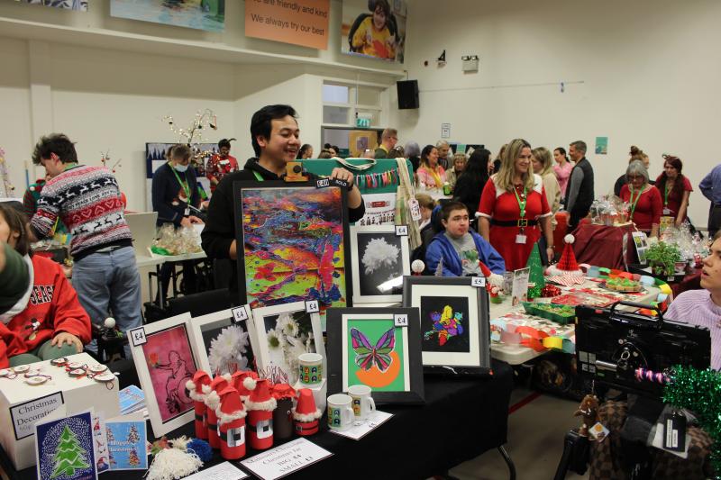 Stalls at Christmas Fair