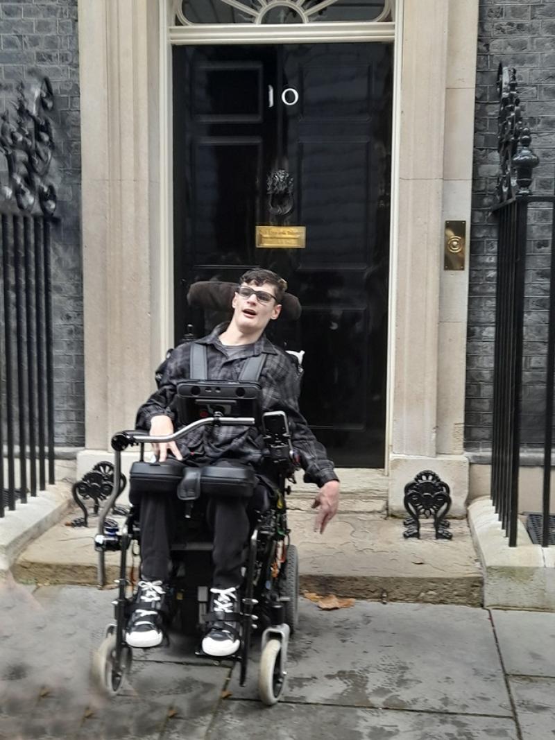 College student Dan outside No 10 Downing Street 