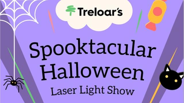 Treloar's Spooktacular Halloween laser light show banner