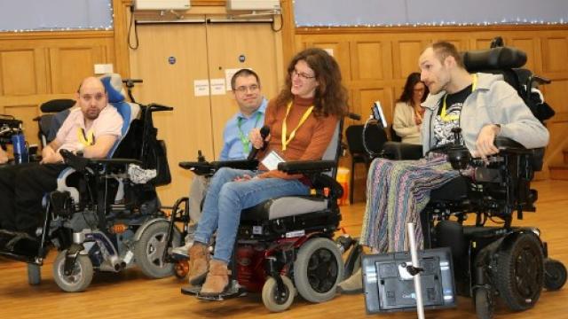 Adam, Tilly and Johan talking to Treloar's students.