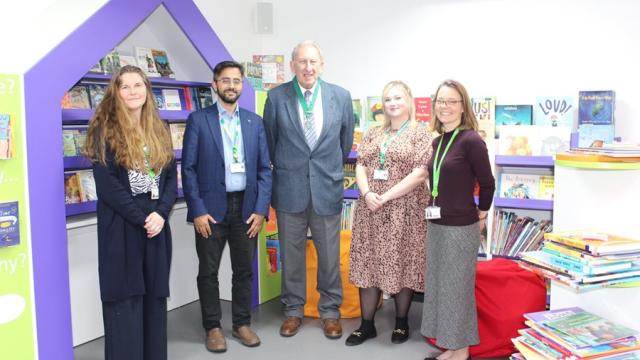 Louise Harding, Learning Resource Manager at Treloar’s, Cllr Adeel Shah, Cllr Graham Hill, Hannah Robbins, EHDC Community Development Officer, Karen Dawson, Head of Trusts at Treloar’s