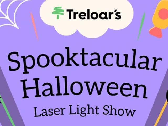 Treloar's Spooktacular Halloween laser light show banner